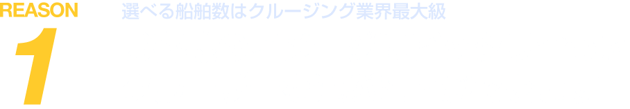 選べる船舶数は業界最大級、お客様のイメージにピッタリ合った船を選ぶことができます