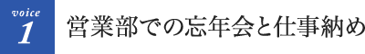 営業部での忘年会と仕事納め