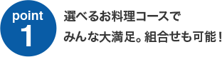 和風・洋風・中華・BBQから好きなプランを選べる