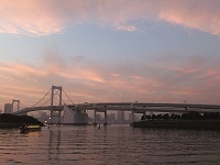 海と夕やけ