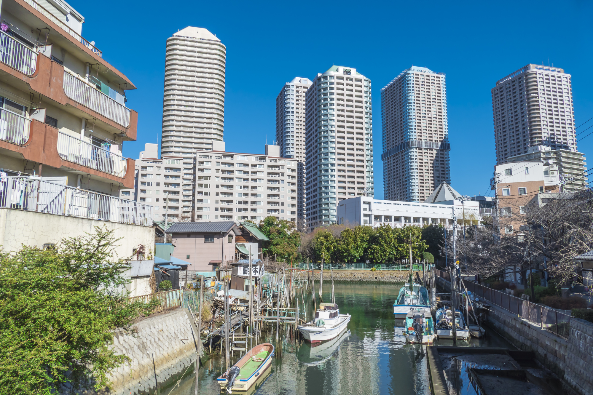 月島の下町風景