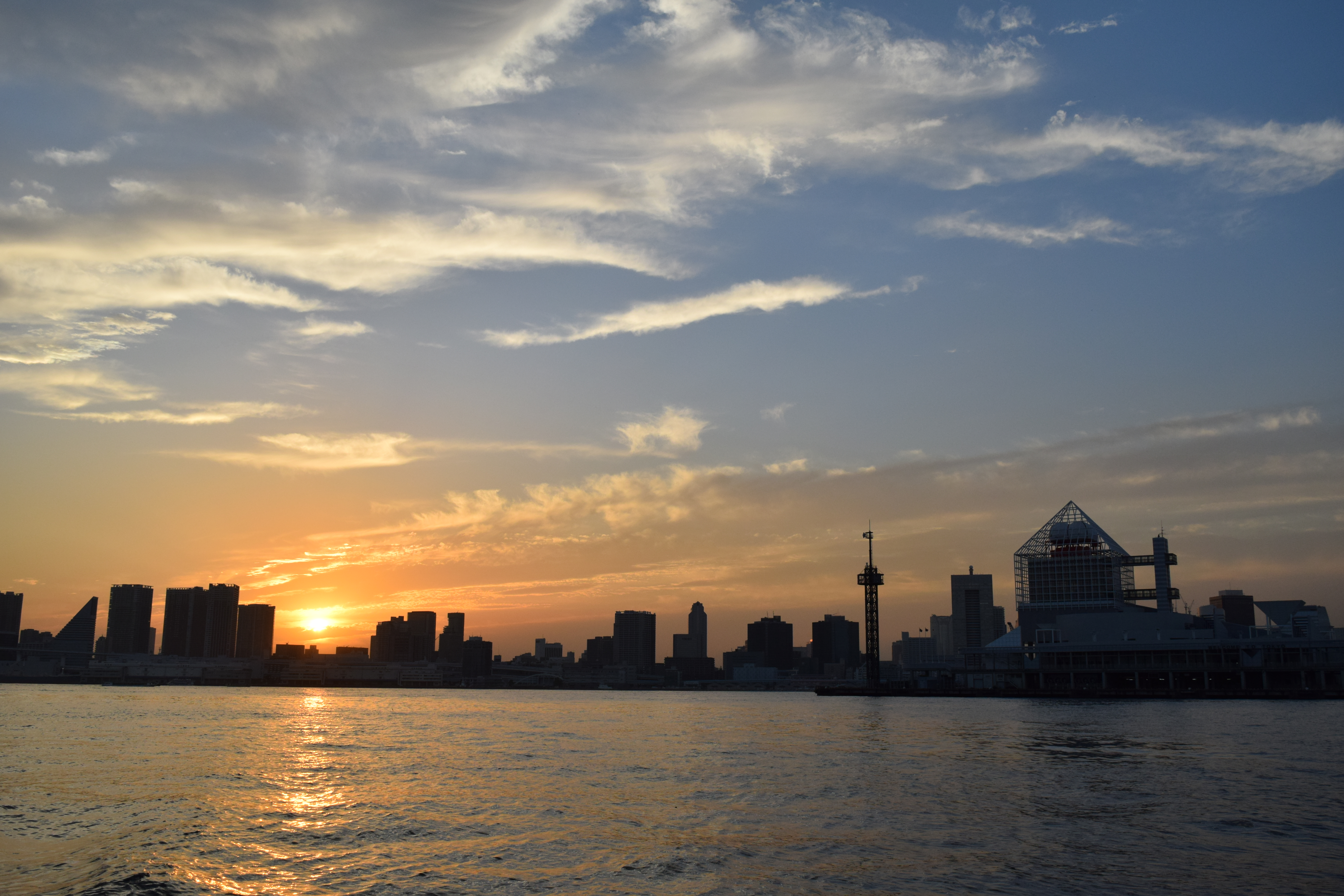 晴海の夕焼け空