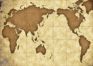 古めかしい世界地図