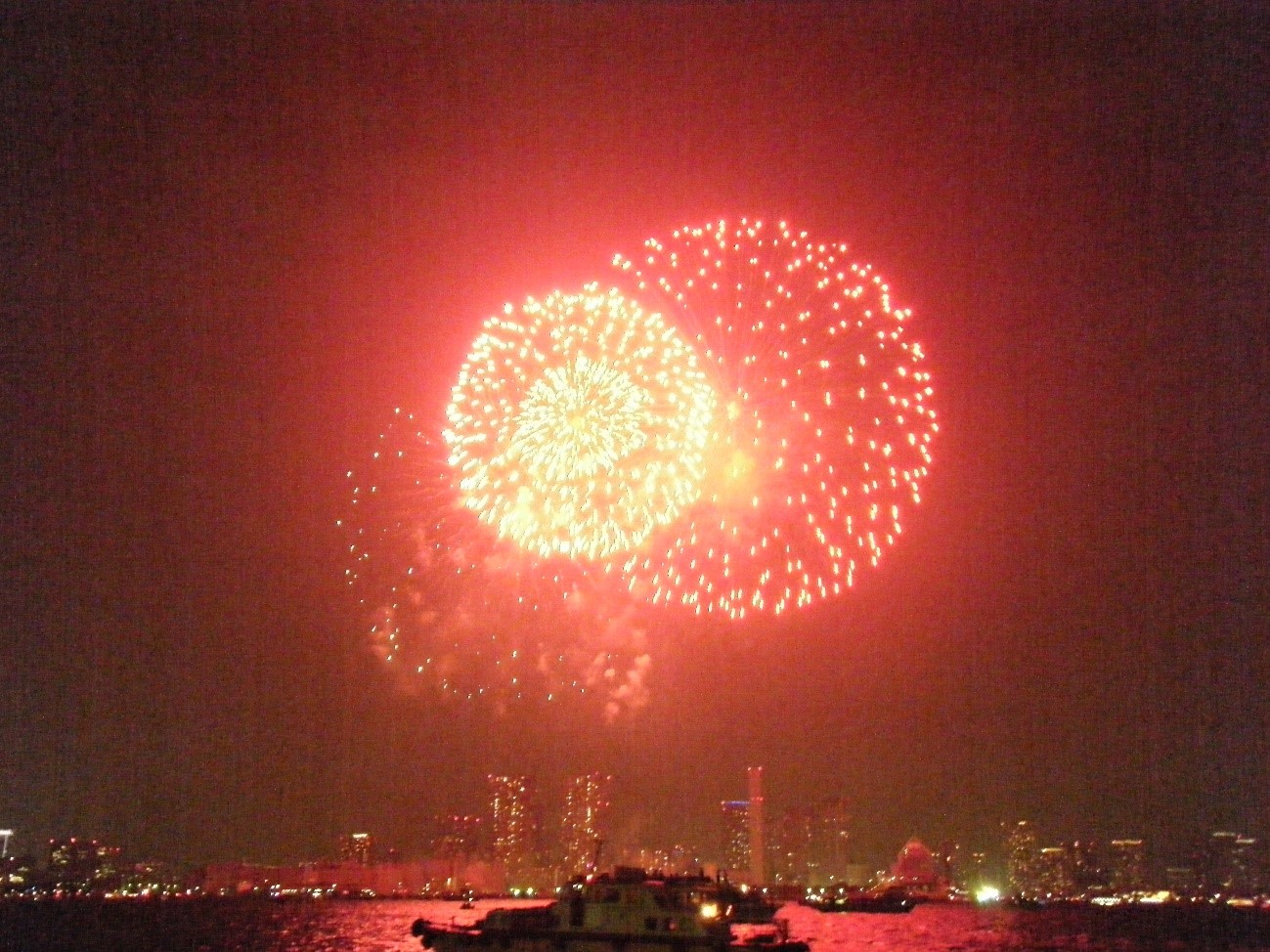 夜空に咲く大輪の花火