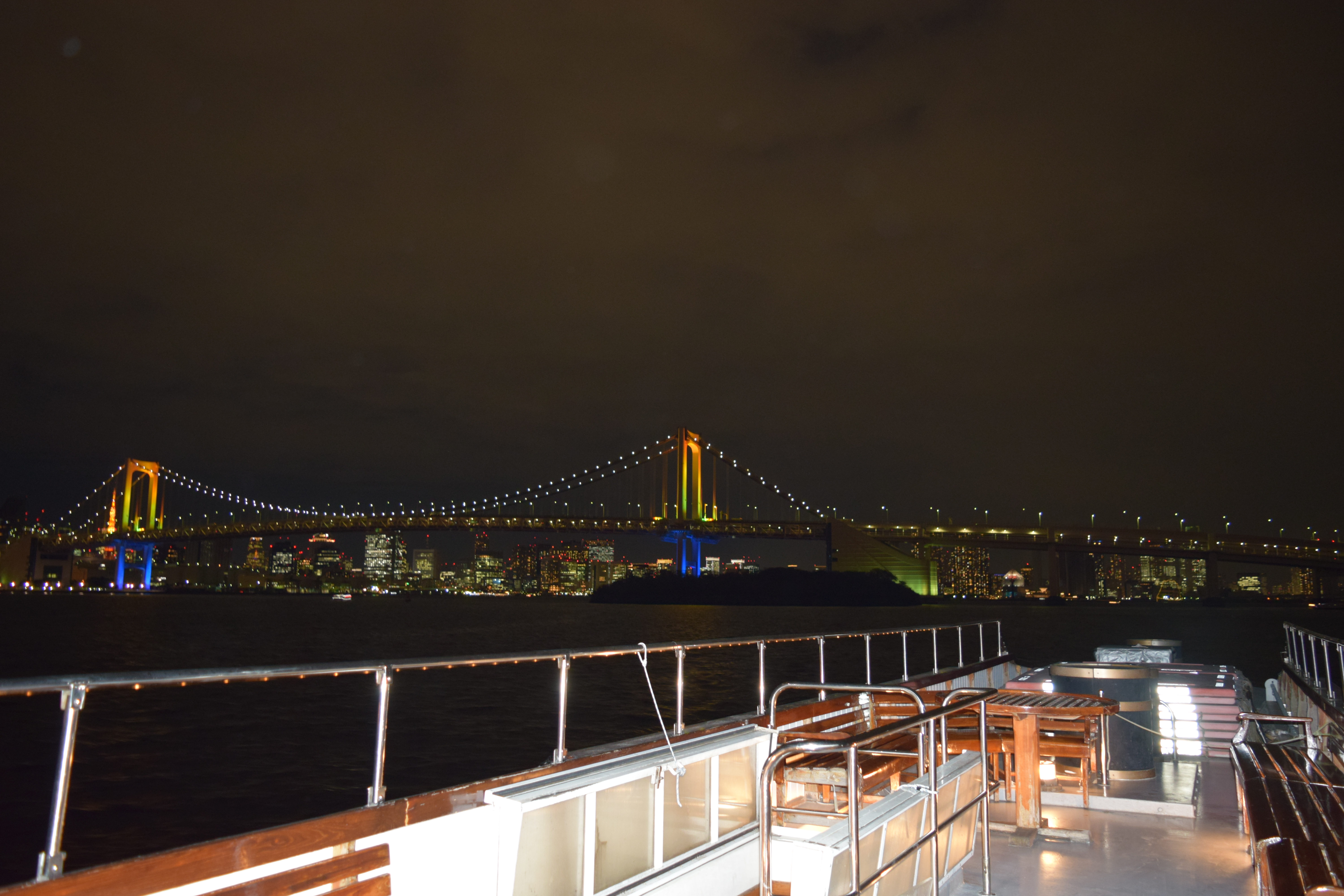 船の上から見えるきれいな夜景