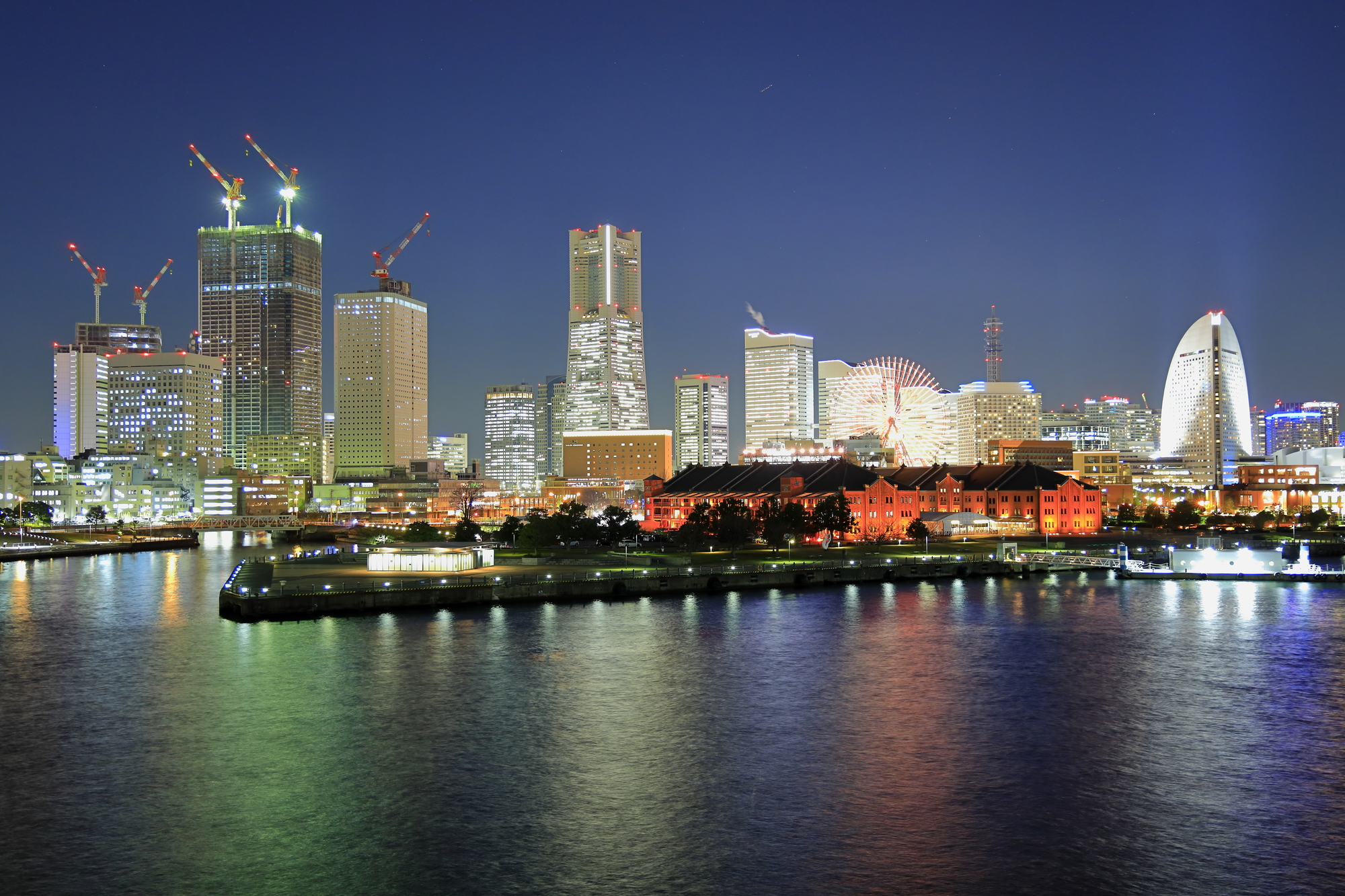 横浜みなとみらいの夜景