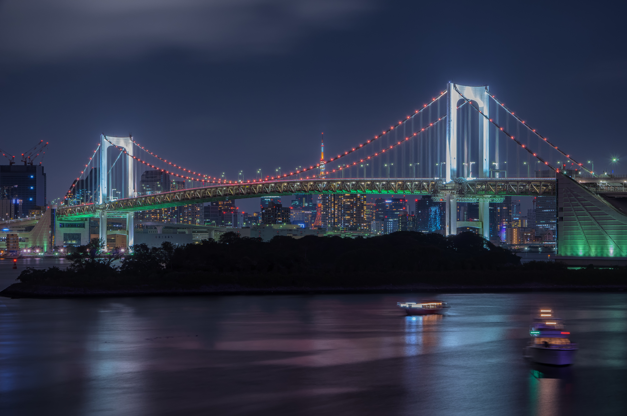 東京湾から見た夜景