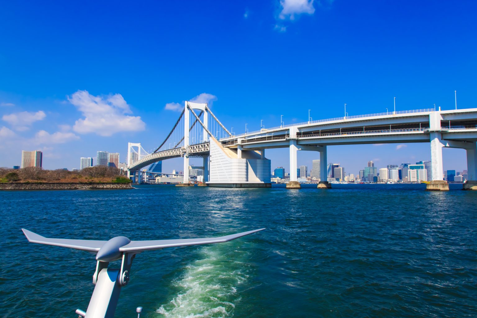 クルーザーの後方から見える風景