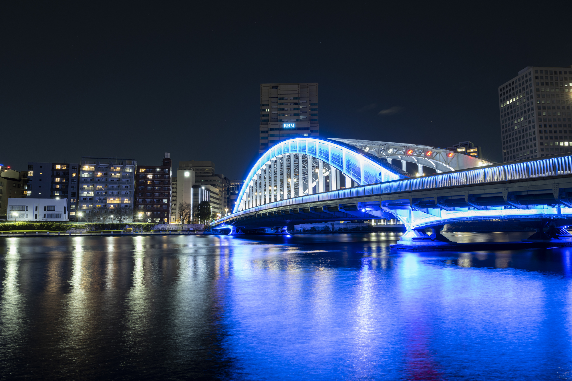 永代橋の夜景（イルミネーション）