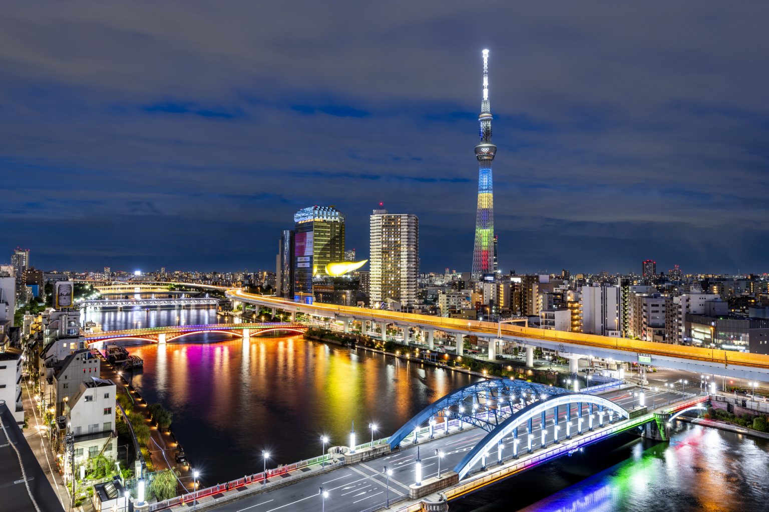 スカイツリーを望む東京の夜景