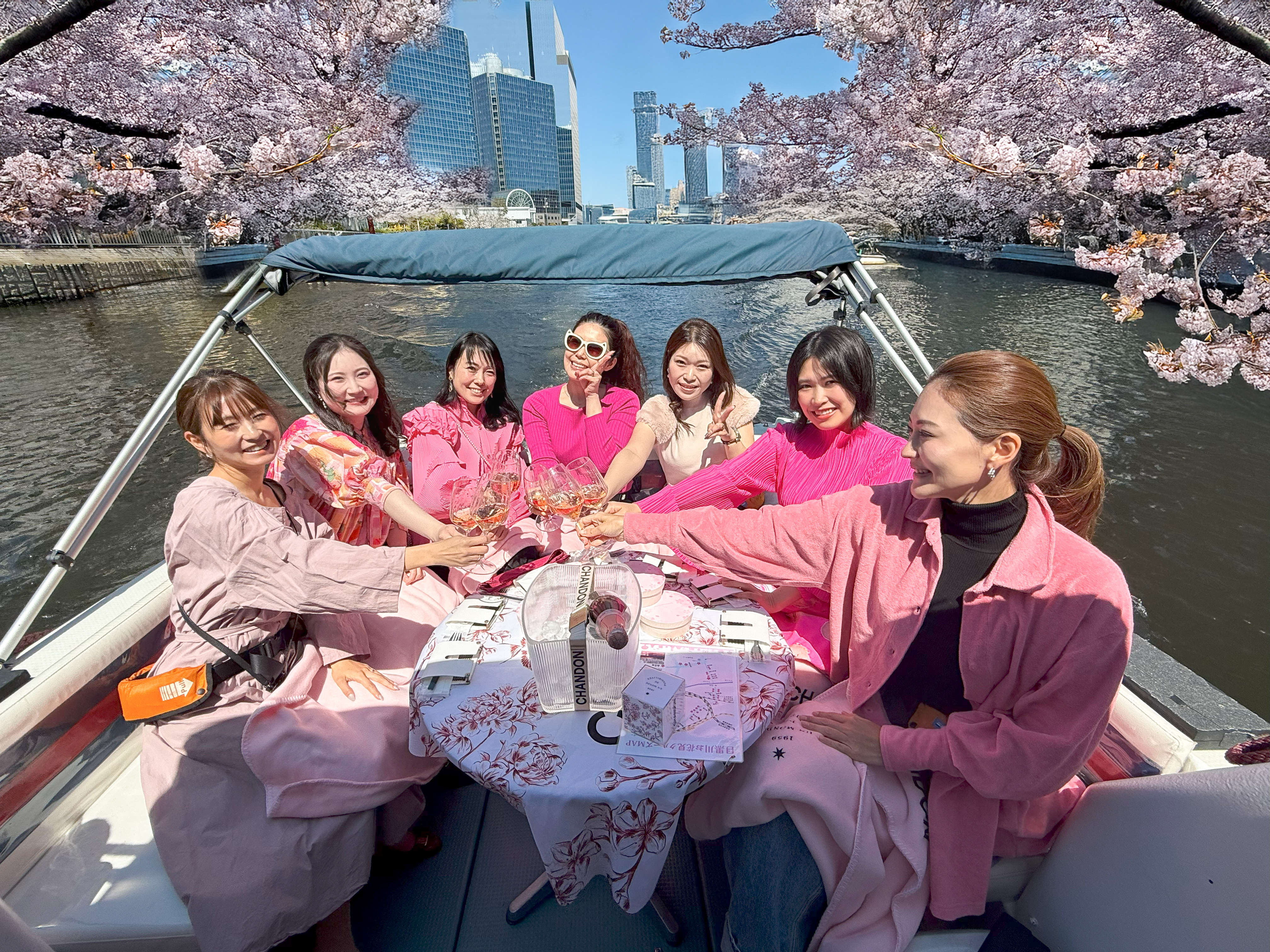 アニー号でお花見シャンドンクルーズ