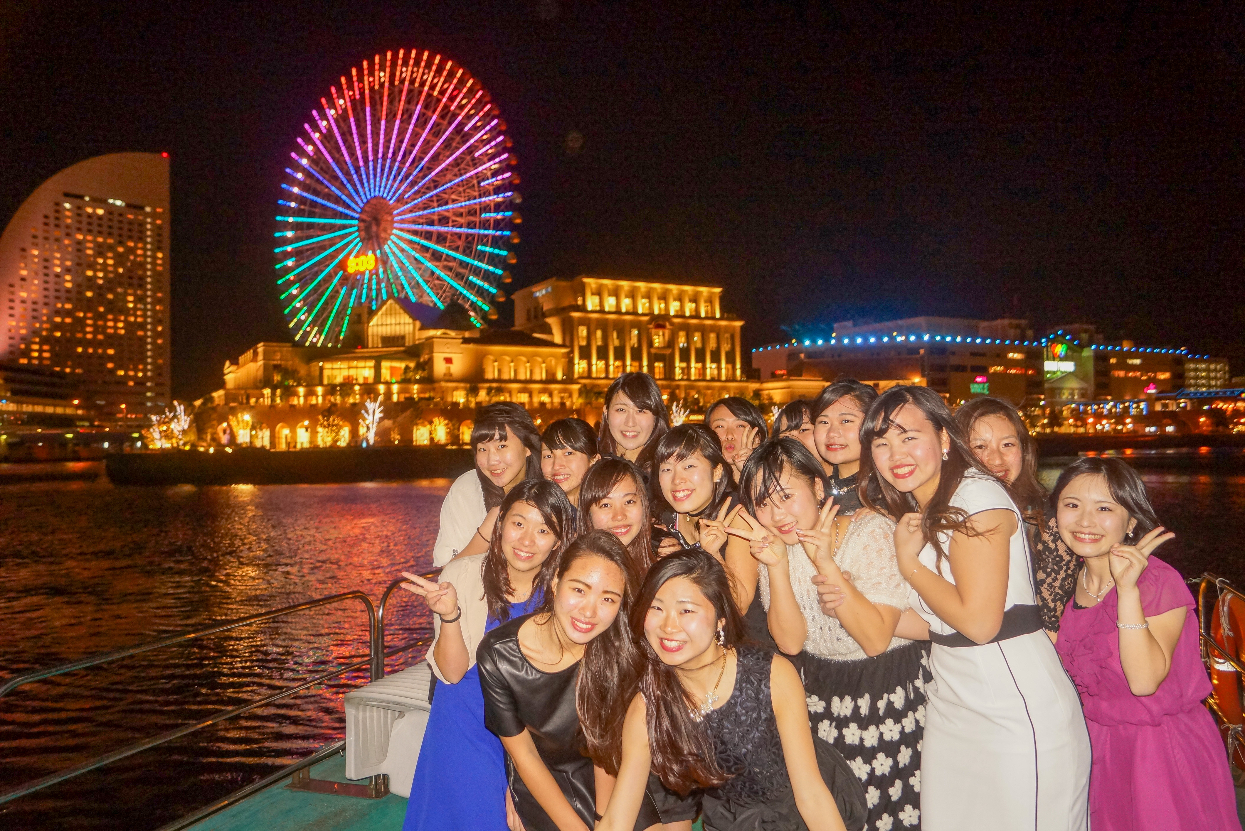 ドレスアップして横浜クルージング女子会