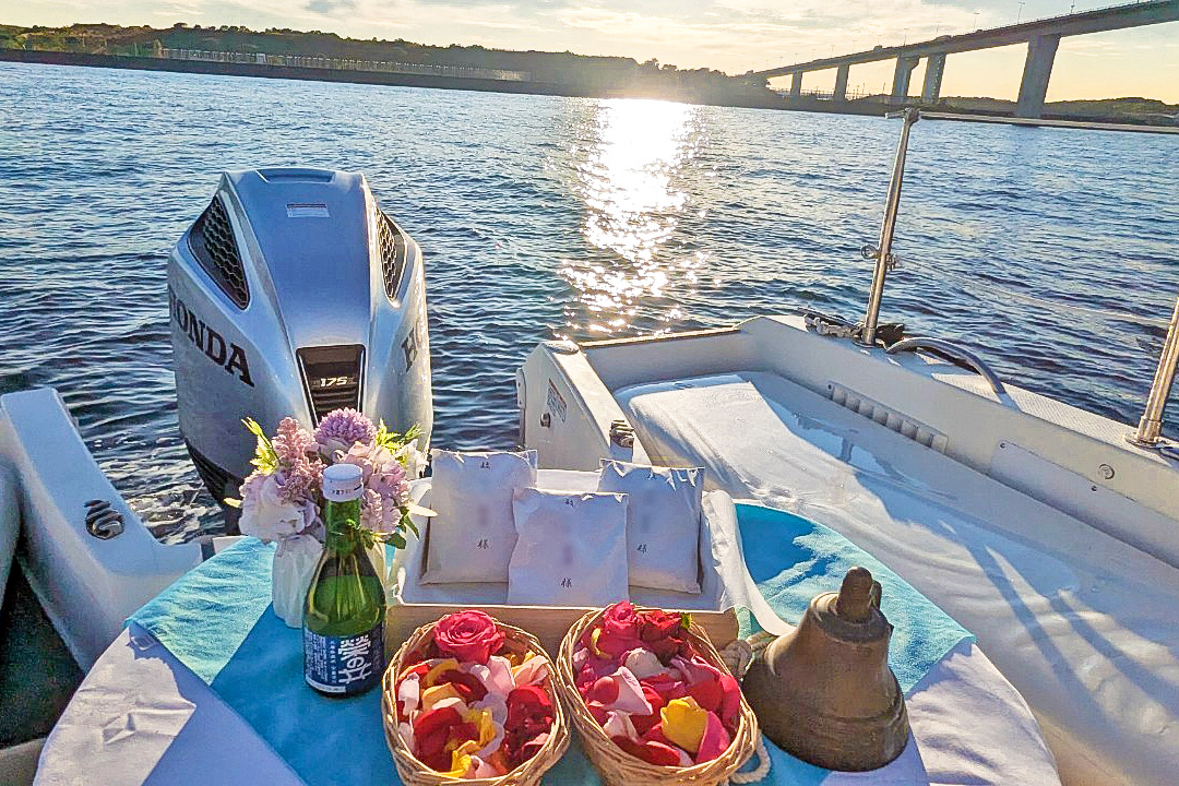 海洋散骨の様子