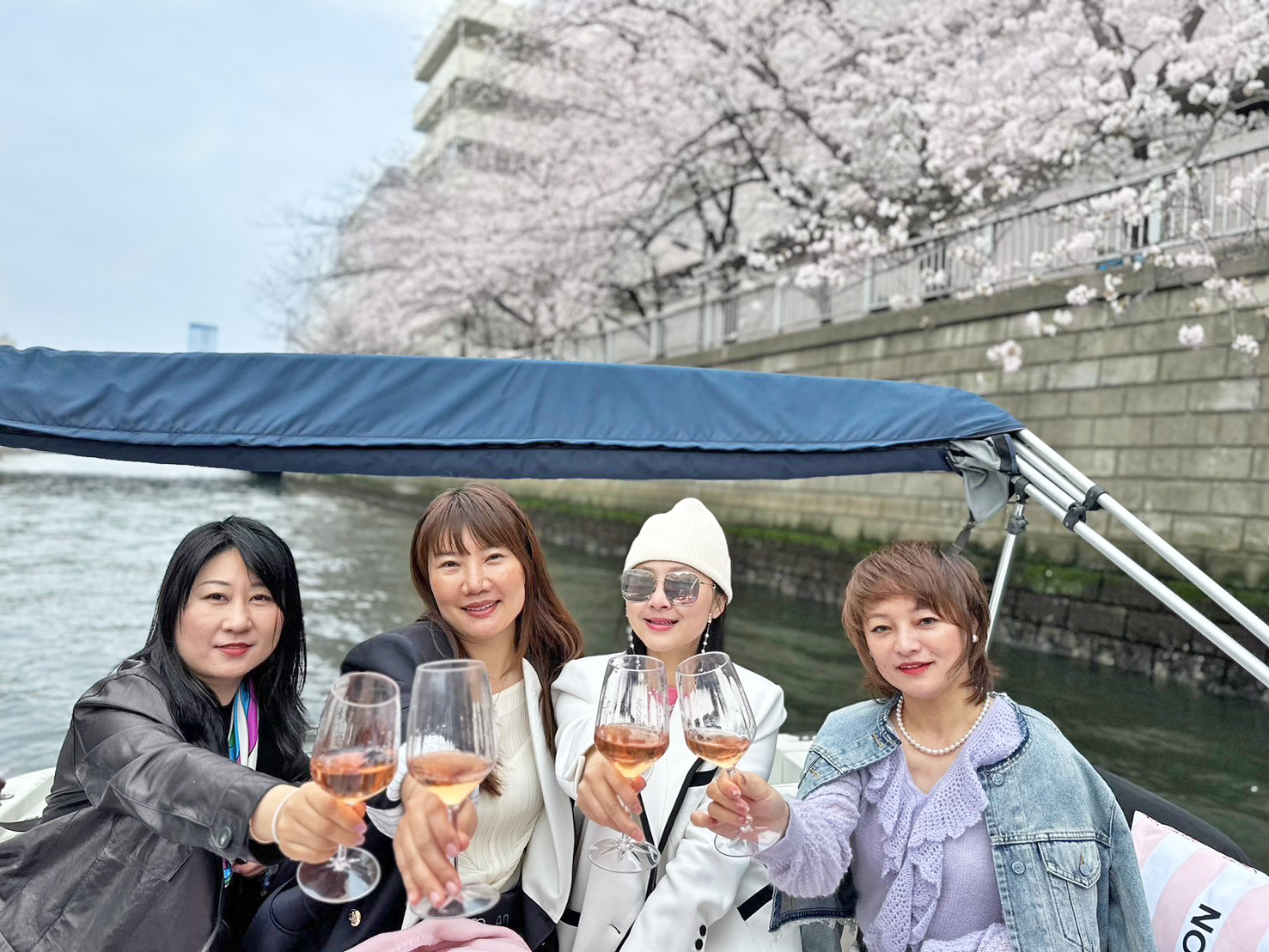 目黒川お花見シャンドンクルーズ