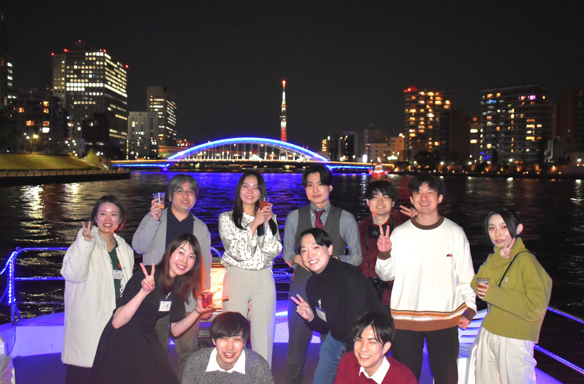 忘年会 スカイツリー夜景
