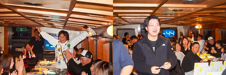 船内ビンゴ大会の様子