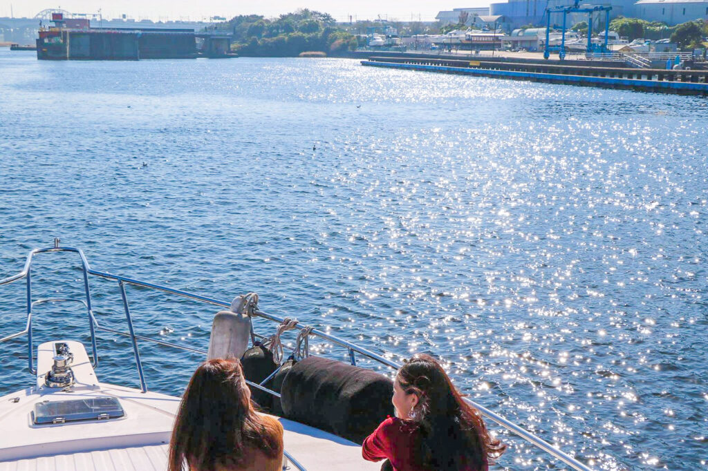 デッキでリラックス