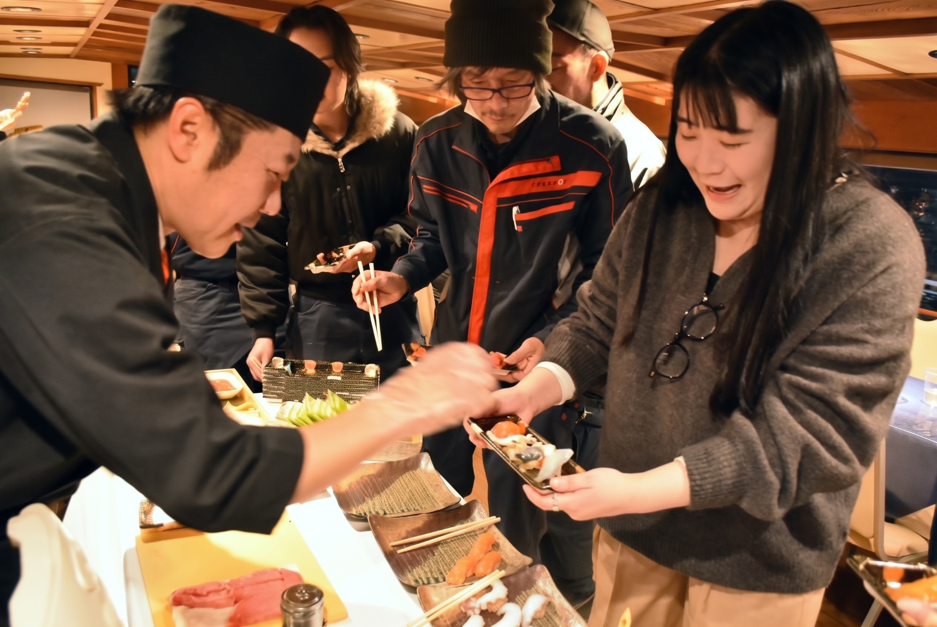 ノア号忘年会出張すし職人